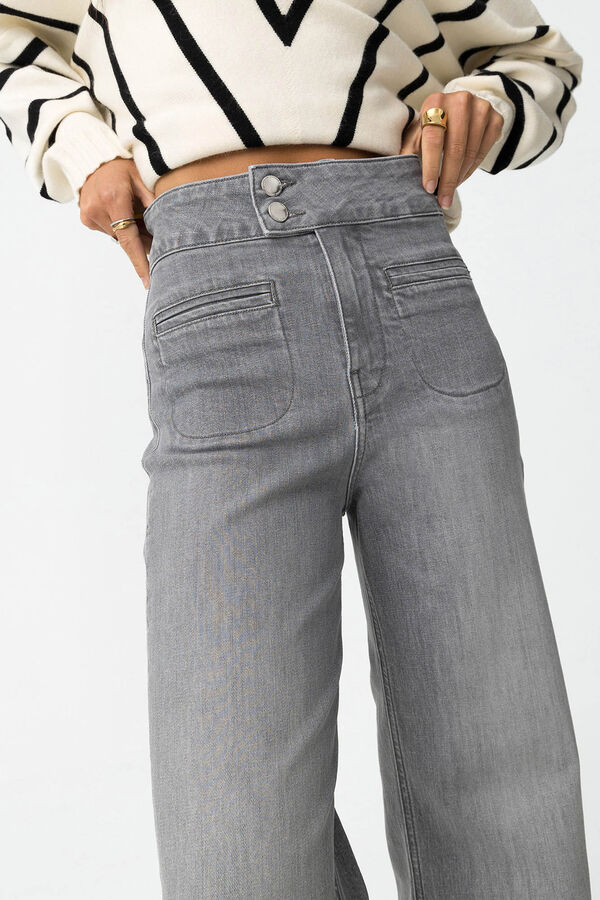 Tiffosi Vaqueros rectos gris