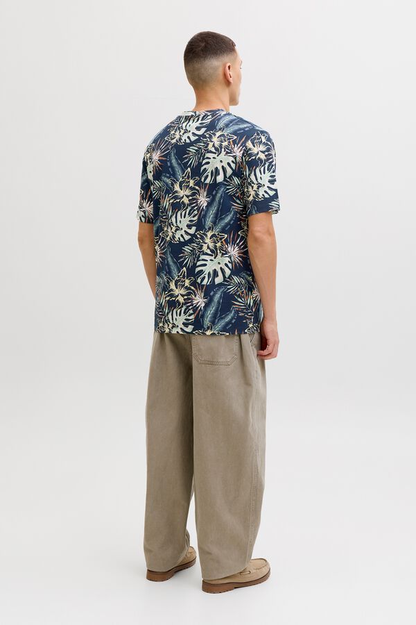 Jack & Jones Printed regular fit T-shirt blue