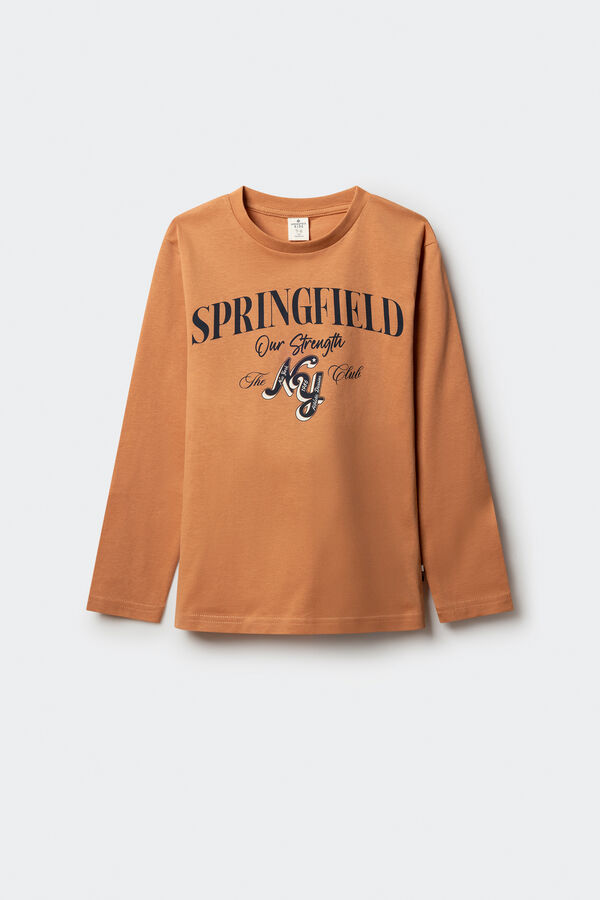 Springfield Kids Camiseta laranja de manga comprida Springfield para meninos vermelho
