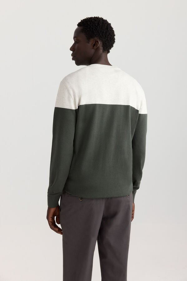 Springfield Colour block basic jumper grey