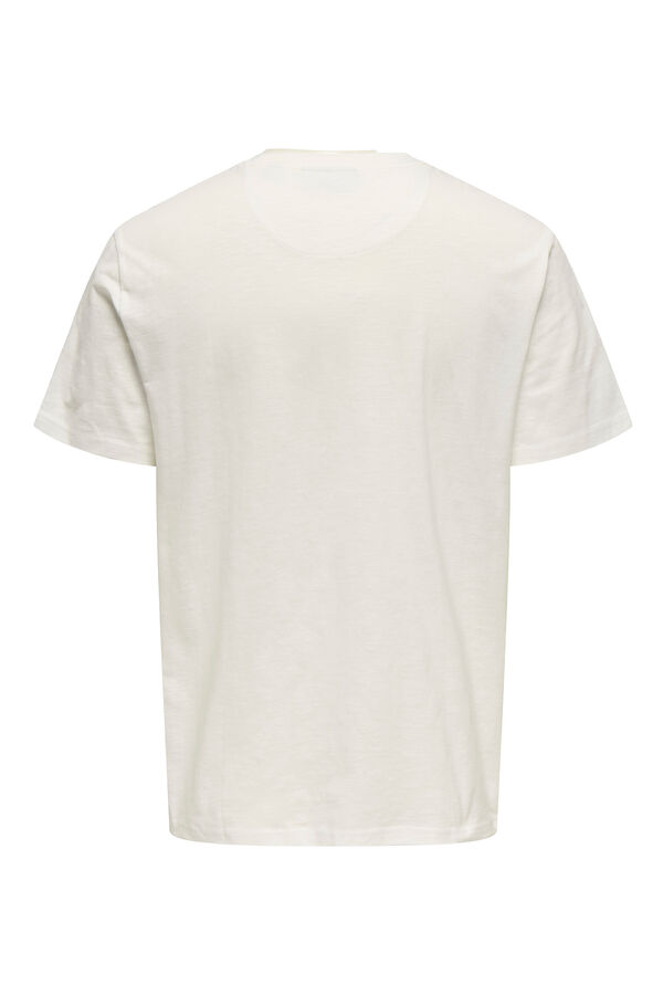 Only & Sons Camiseta manga corta bolsillo blanco