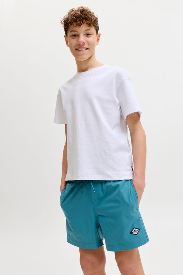 Jack & Jones Junior Ba&ntilde;ador con cintura el&aacute;stica turquesa