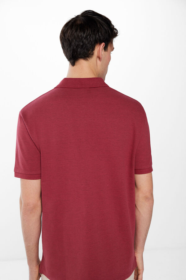 Springfield Polo majica od pikea s uzorkom crvena