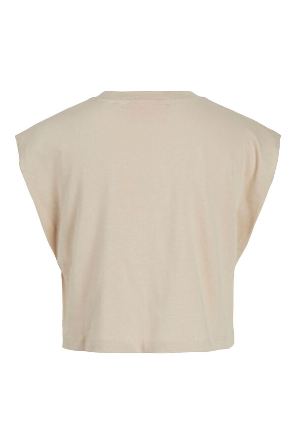 Springfield Women's sleeveless cropped T-shirt brown