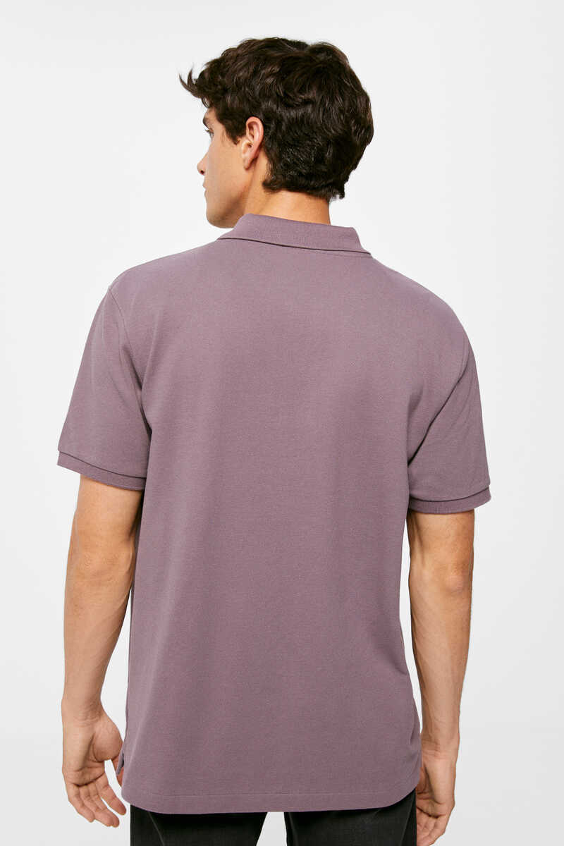 Springfield Essential piqué polo shirt purple