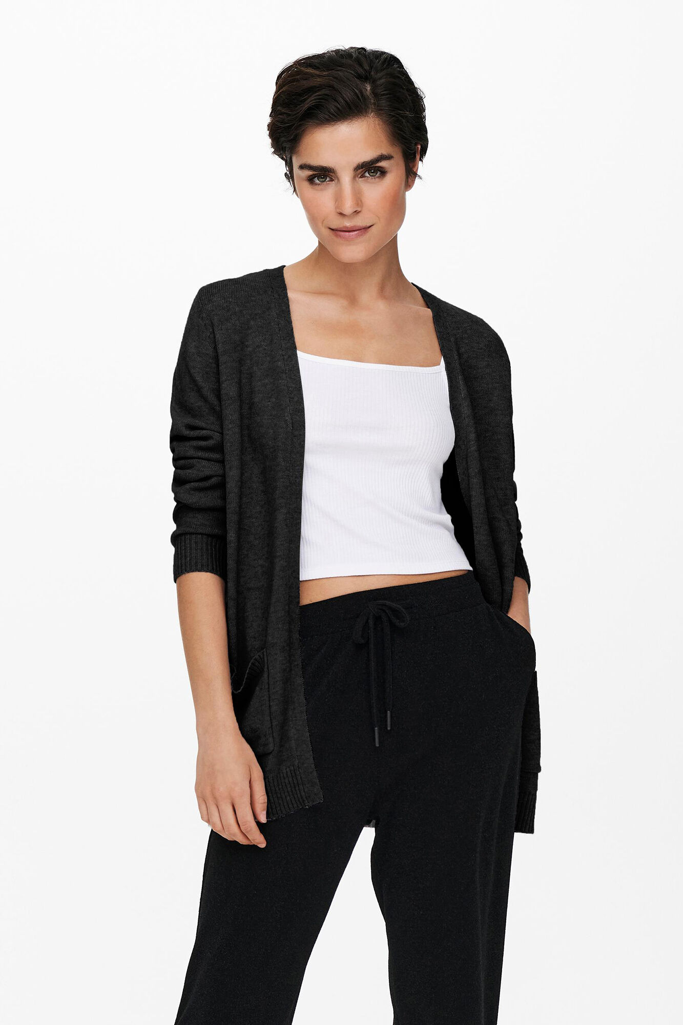 Only Casaco comprido de malha 