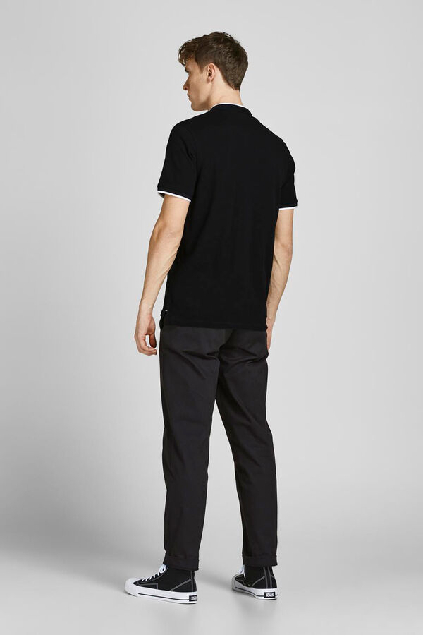 Jack & Jones Slim fit Mao polo black