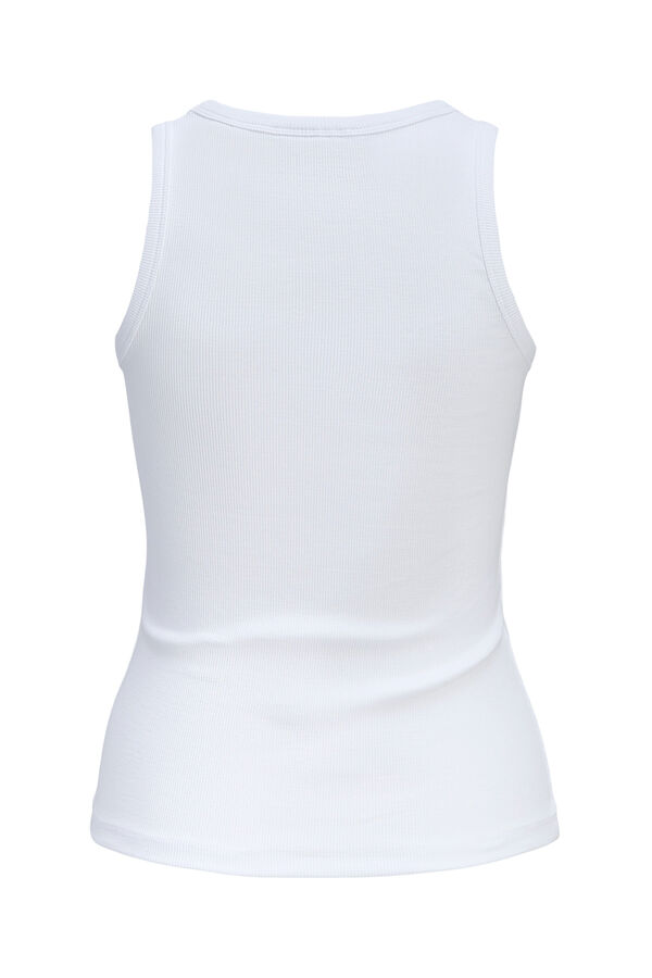 Jack & Jones Top canal&eacute; sin mangas el&aacute;stico blanco
