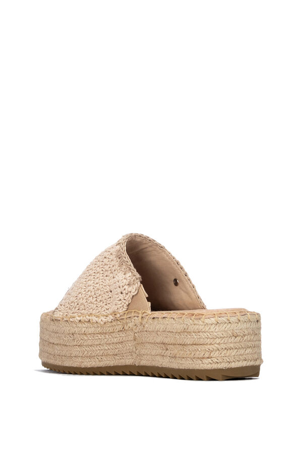 XTI Sandalia de plataforma beige