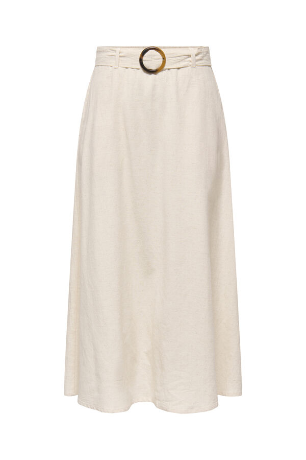 JDY Leinen-Midi-Rock Grau