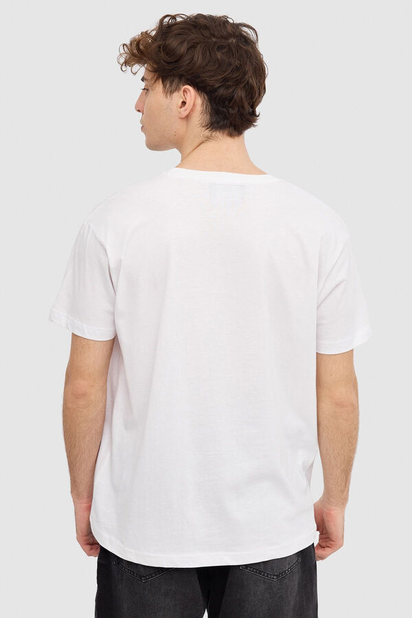 Springfield Camiseta Estampado Gamer blanco