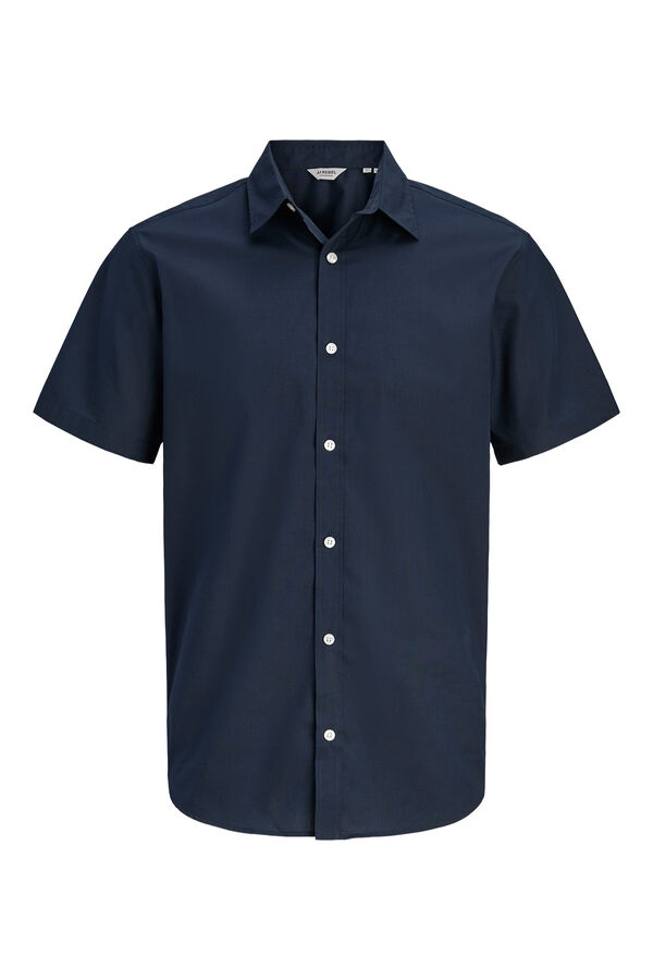 JJ REBEL Camisa manga corta sarga azul
