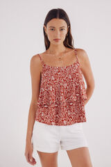 Springfield Printed flounced top red