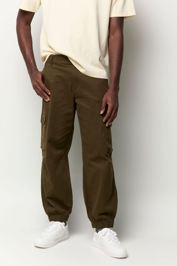 Balmohk Cargo cuff trousers nude