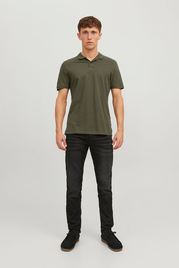 Jack & Jones Piqu&eacute; slim fit polo shirt green