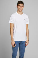 Jack & Jones Camiseta slim fit de algodão branco