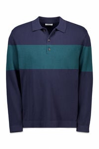 Springfield Striped polo shirt neck jumper