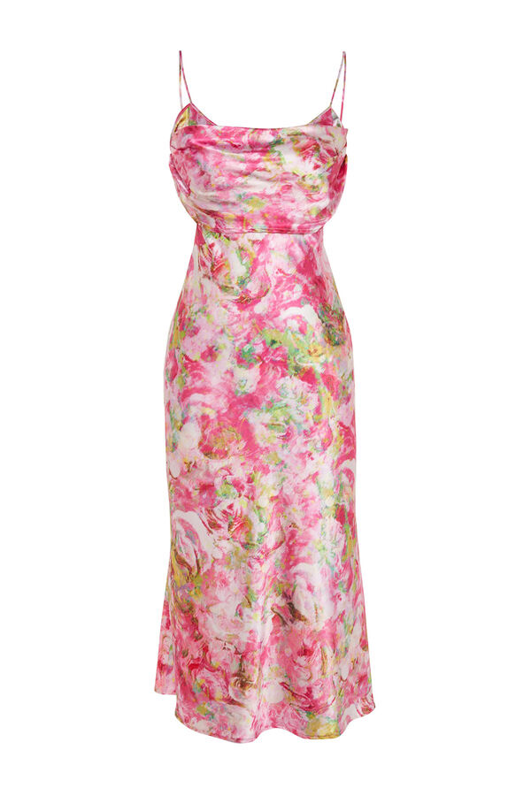 Trendyol Printed satin-finish dress printed