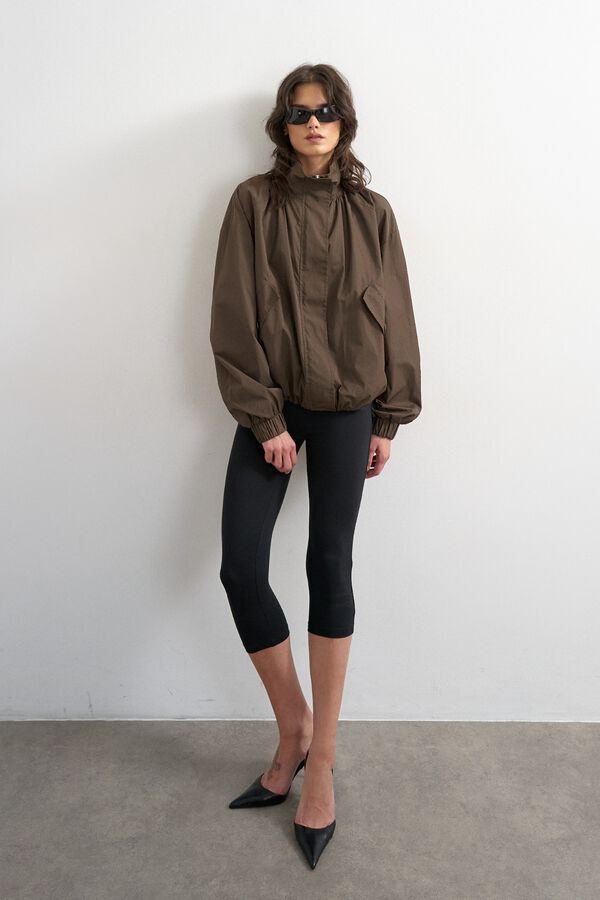Topshop Blus&atilde;o bomber leve vison