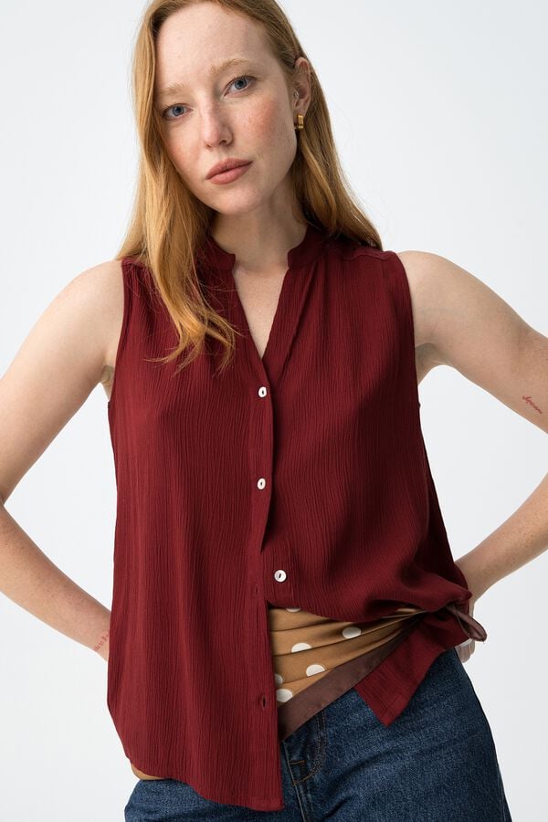 Tiffosi Sleeveless top rouge