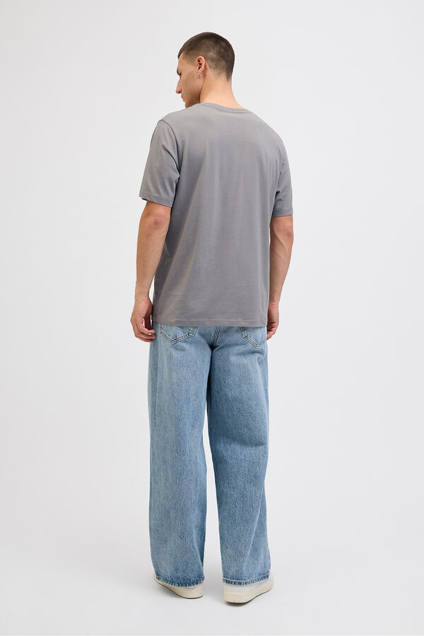 Jack & Jones Camiseta regular fit estampada gris