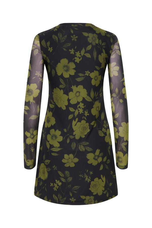 Only Vestido curto semitransparente verde