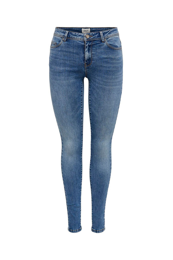 Springfield Jeans skinny de cintura corte azul