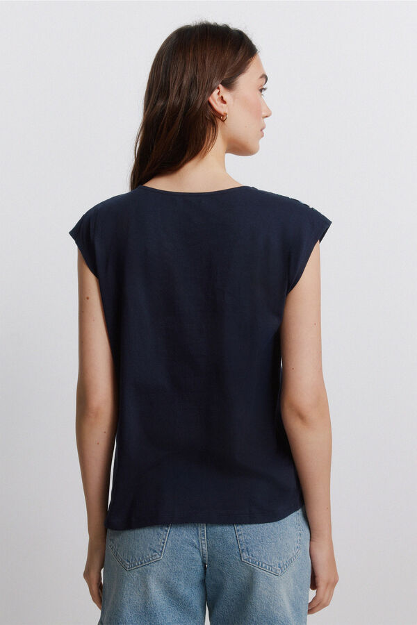 Springfield Polka-dot short sleeve T-shirt printed