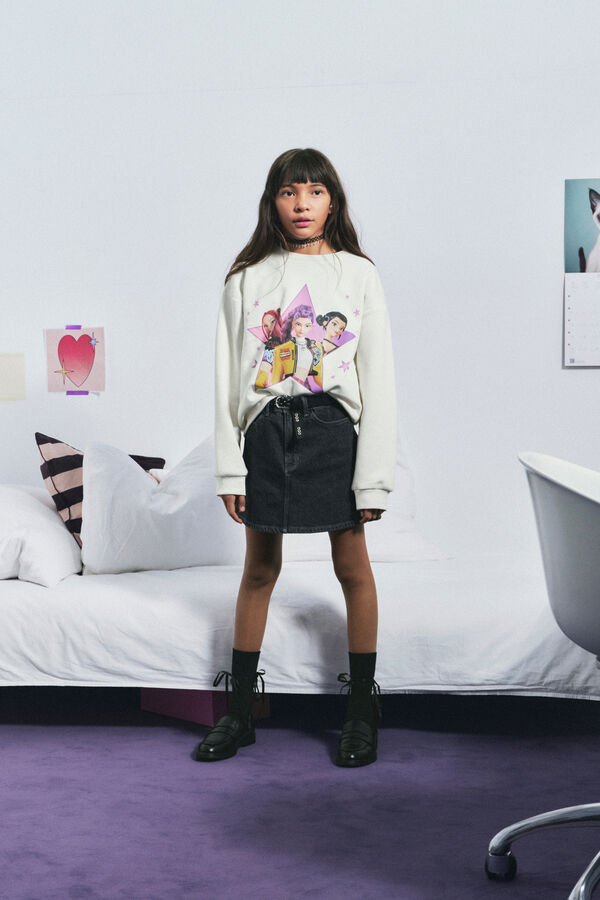 Springfield Kids Sudadera "KPOP HUNTRIX&trade; Netflix &copy;" ni&ntilde;a marfil