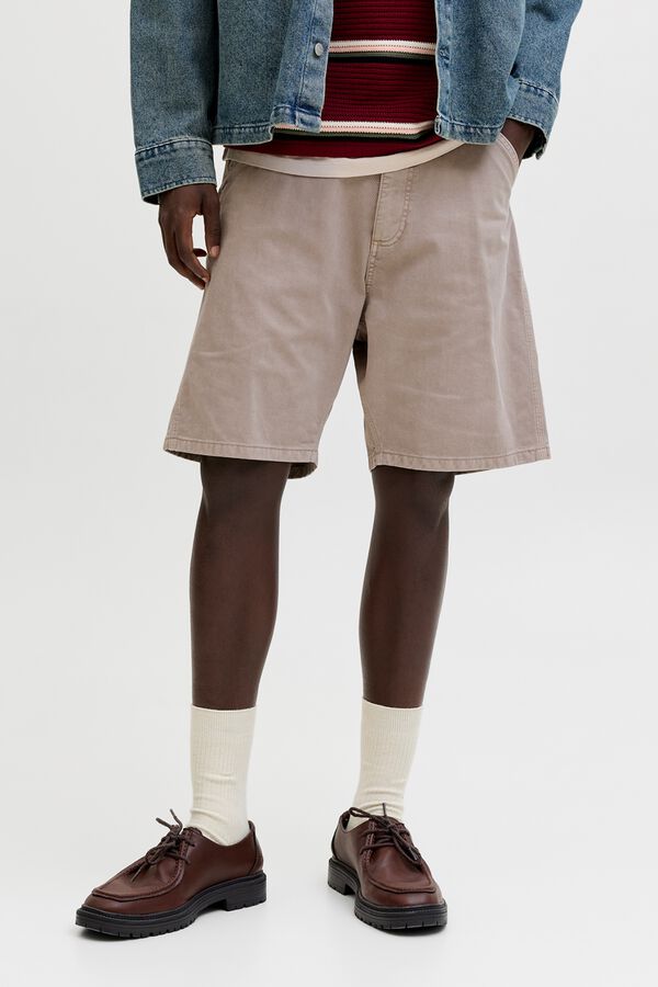 Jack & Jones Cotton baggy fit Bermuda shorts nude
