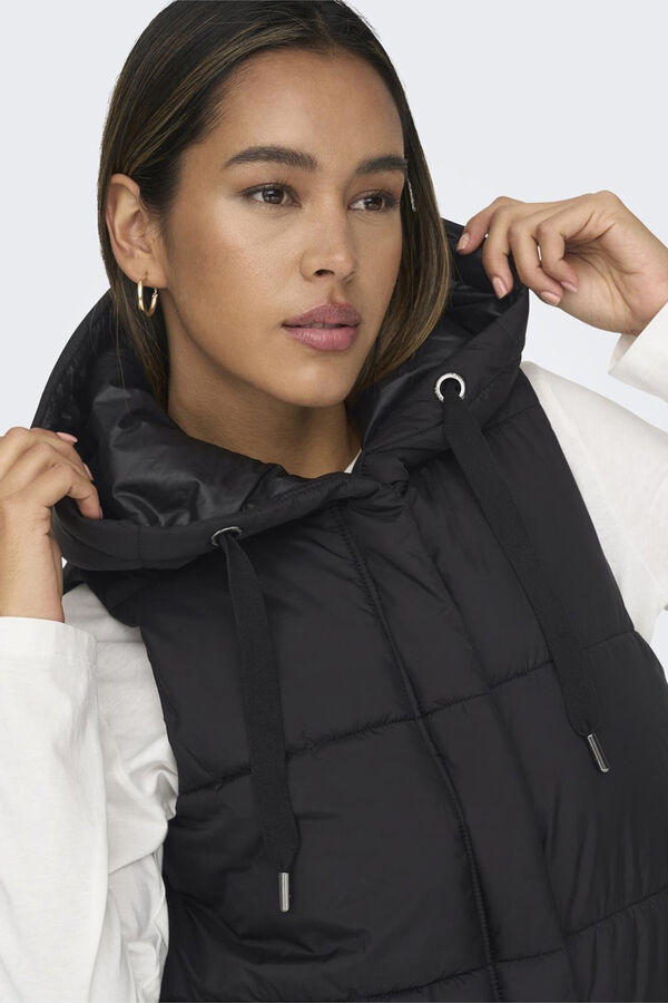 Only Long puffer gilet black