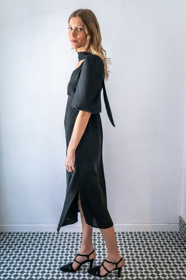 Cul Sac Vestido escote pico negro