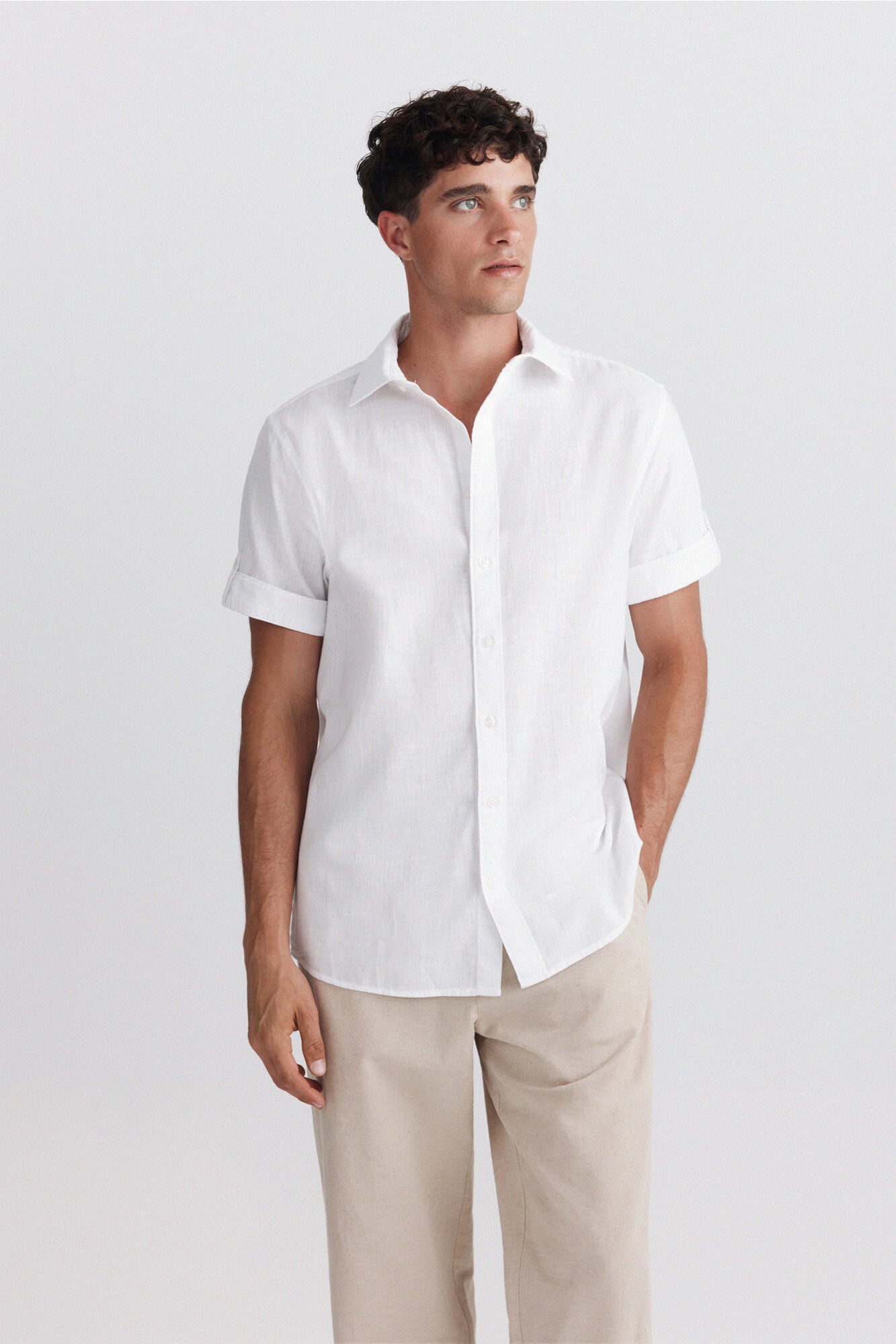 Springfield Short sleeve turn-up shirt