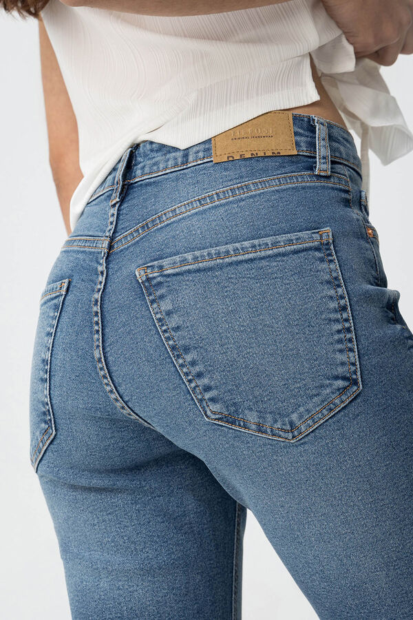 Tiffosi Vaqueros capri acampanados Megan azul