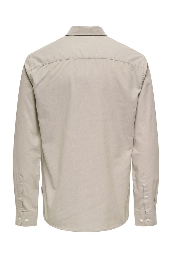 Only & Sons Oxford slim fit shirt grey