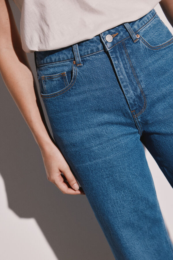 Springfield Jeans Culotte Lavado Sostenible azul medio
