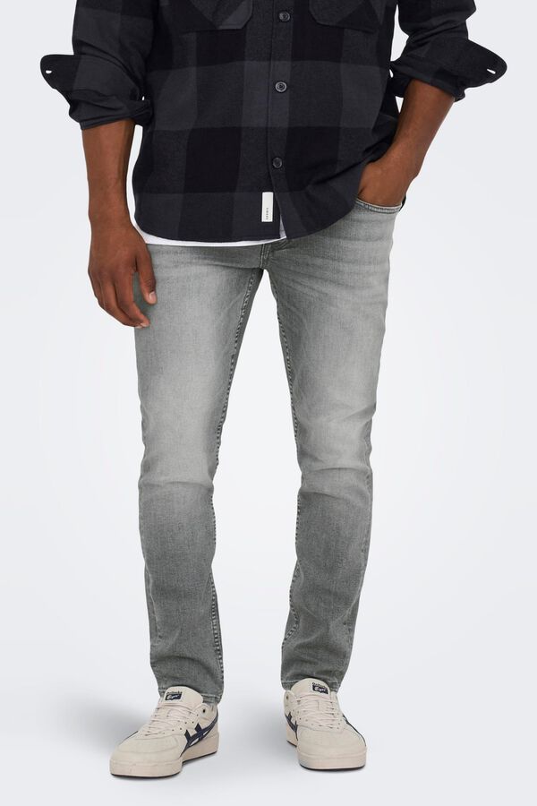 Springfield Jeans Slim gris oscuro gris medio