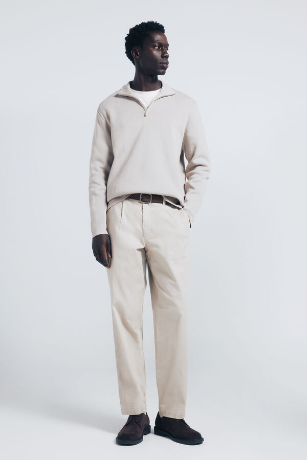 Springfield Milano zip fastening jumper nude