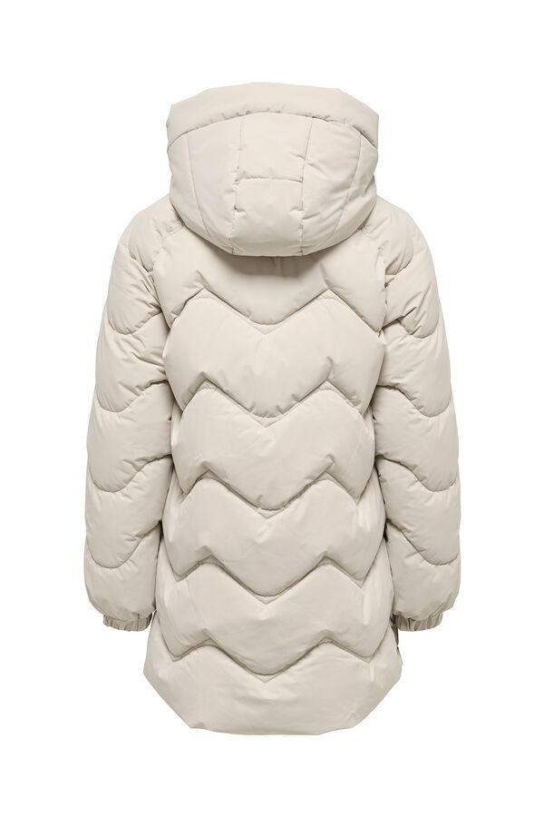 JDY Puffer long coat grey