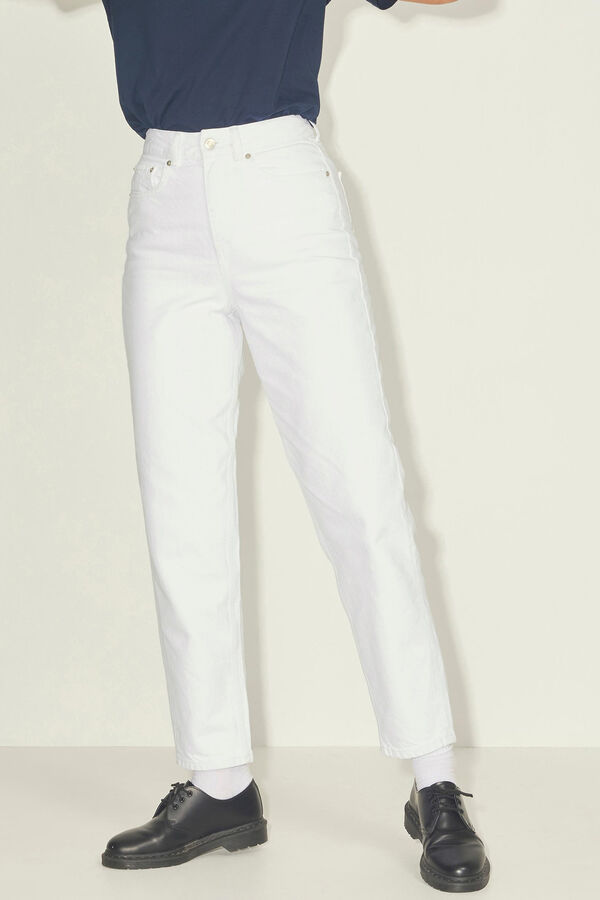 Springfield Jeans mom fit blanco blanco