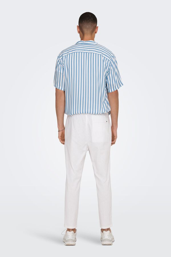 Only & Sons Linen trousers white