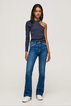 Pepe Jeans Jeans Flare Tiro Alto azul
