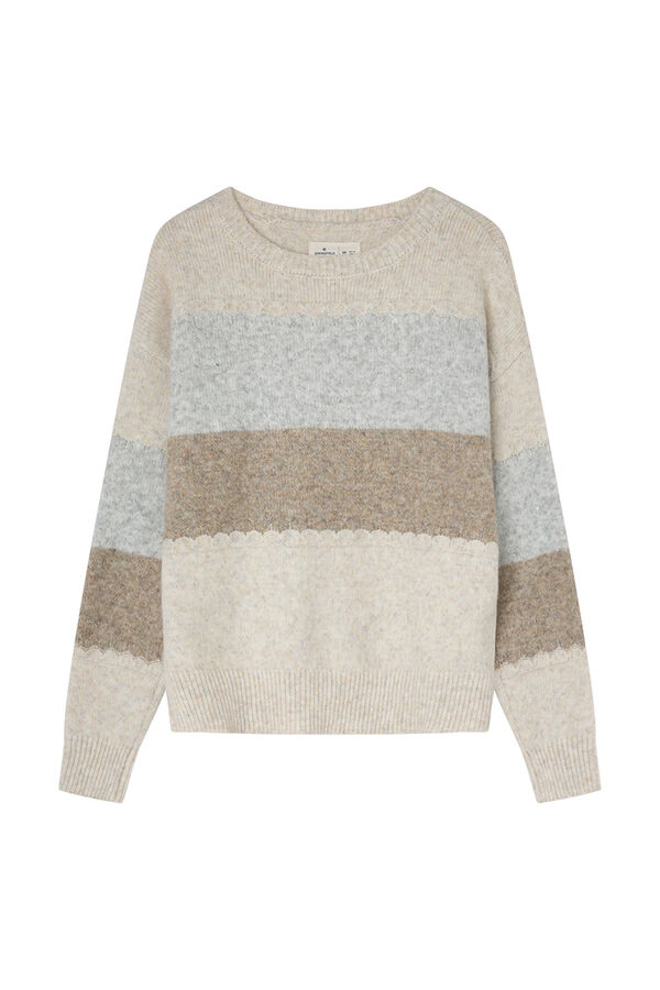 Springfield Colour block jumper grey mix