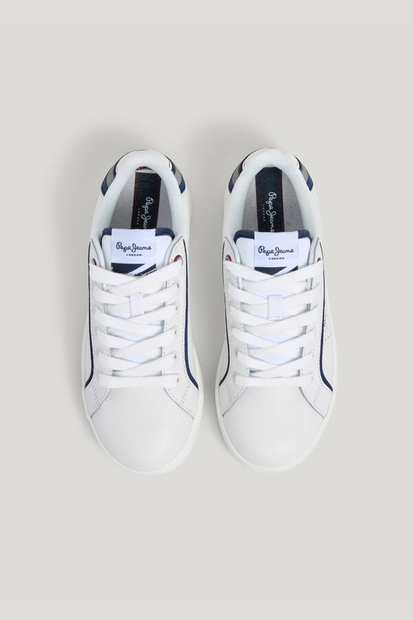 Pepe Jeans Logo tennis style sneaker white