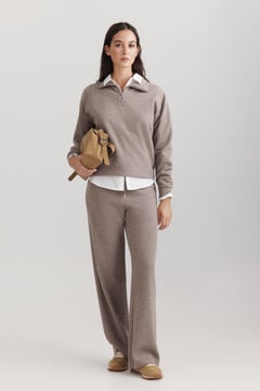 Springfield Fine knit zip fastening neck jumper