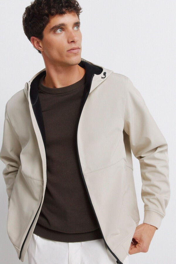 Springfield Jaqueta softshell com capuz. cru