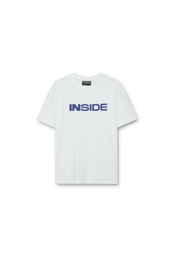 Inside Camiseta oversized manga corta blanco