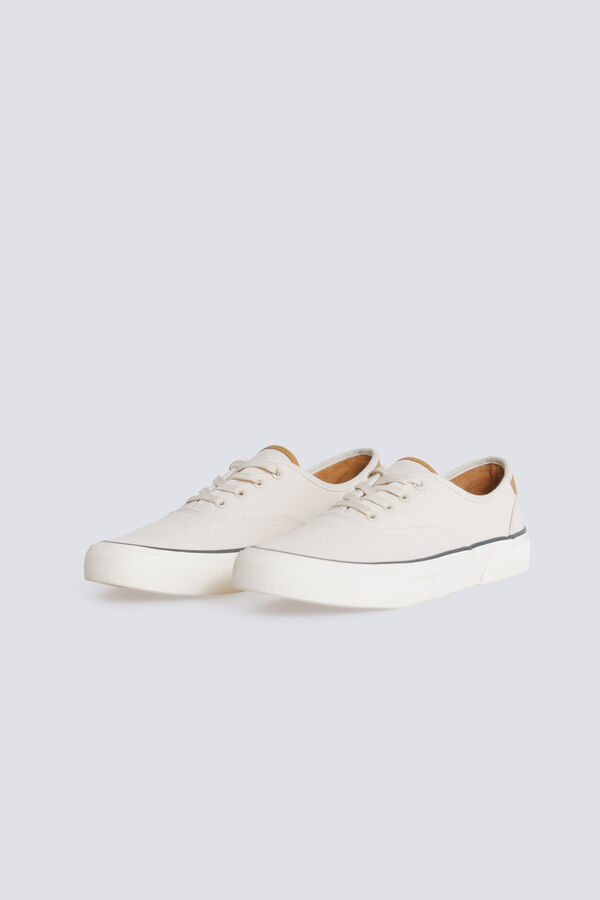 Springfield Bijele platnene tenisice Bijela