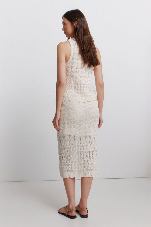 Springfield Pointelle skirt beige