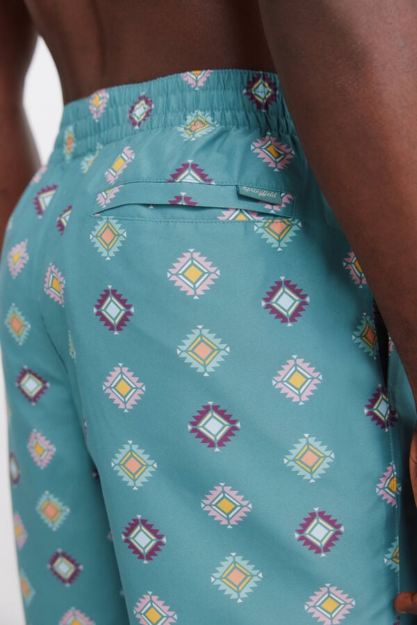 Springfield Ethnic print swimwear blue